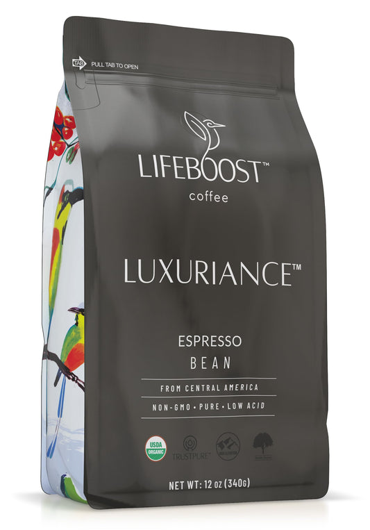 Lifeboost Organic Espresso Whole Bean Coffee - Low Acid Espresso Coffe