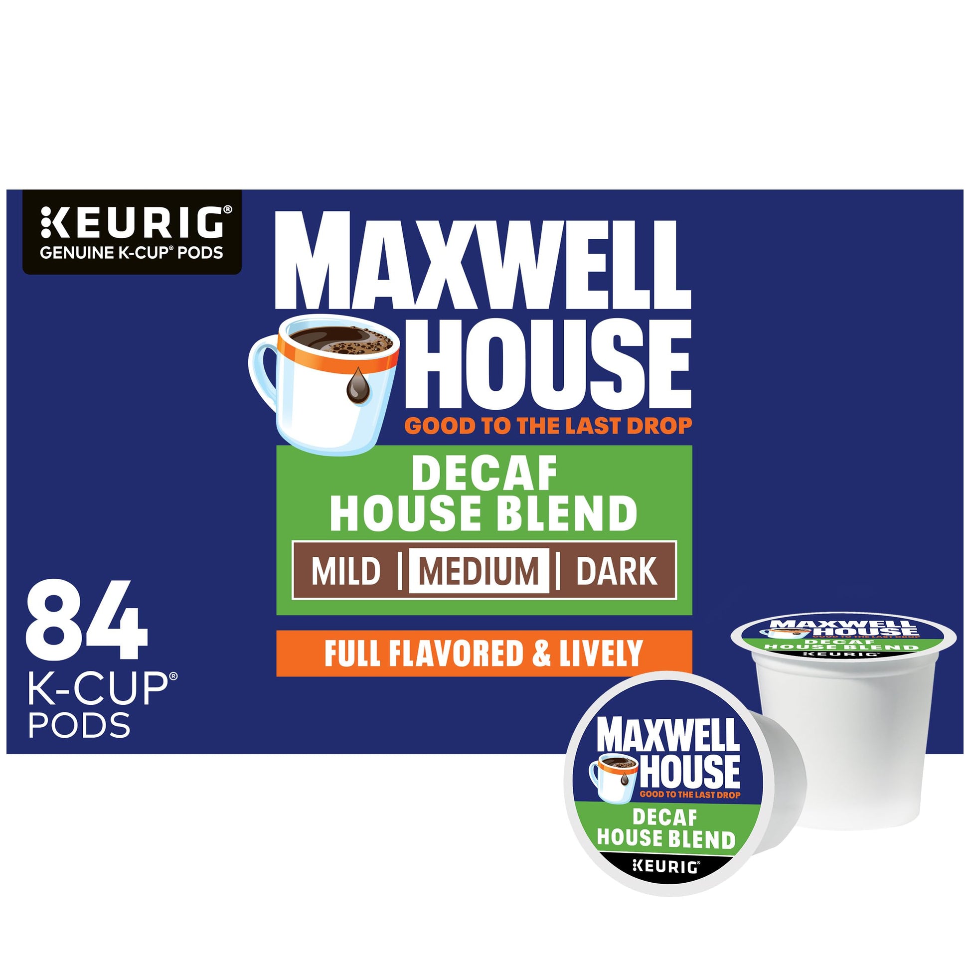 Maxwell House Decaf House Blend Medium Roast K-Cup Coffee Pods 84 ct